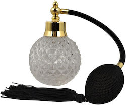 Sticlă De Parfum Cu Capac Cu Pulverizator Capacitate 90 Ml Model Vintage Negru