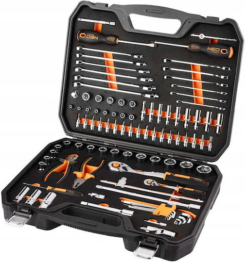 Neo Tools Clichet cu Chei Tubulare 1\2" & 1\4" 95 Bucăți