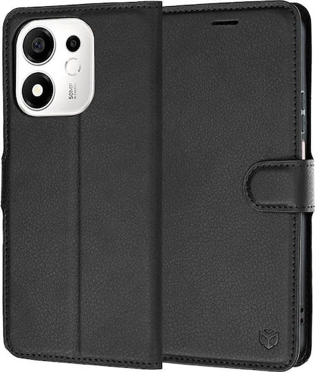 Techsuit Folio Wallet Δερμάτινο / Σιλικόνης Μαύρο (Honor 600)