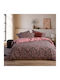 Nef-Nef Homeware Floriva Bed Sheet Set Super King 240x270cm Brown 4 Pieces