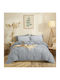 Cokitex Set Bed Sheets Single 165x260cm Marty Grey 3 Pieces