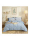 Cokitex Bettlaken Set für Einzelbett 165x260cm Blau (3 Stück)