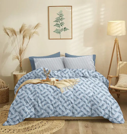Cokitex Bettlaken Set für Einzelbett 165x260cm Blau (3 Stück)
