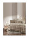Mc Decor Super-Double Bed Sheets Set 240x260cm Safir Beige 4 Pieces