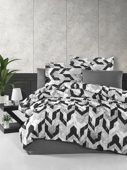 Mc Decor Marble Super-Double Bed Sheets Set 4 Pieces 240x260cm Marble Mc Decor Marble Super-Double Bed Sheets Set 4 Pieces 240x260cm Marble