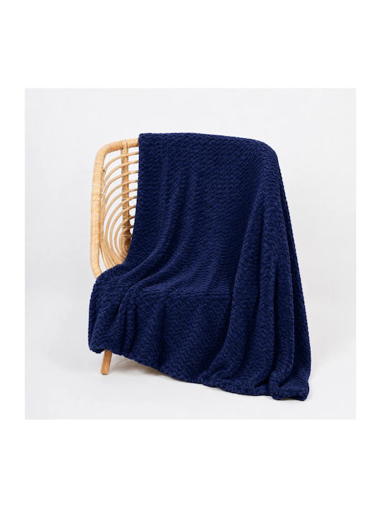 Marwa Zigzag Decke Fleece Übergröße 220x240cm D...