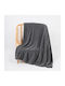 Marwa Zigzag Decke Fleece Übergröße 220x240cm Dunkelgrau