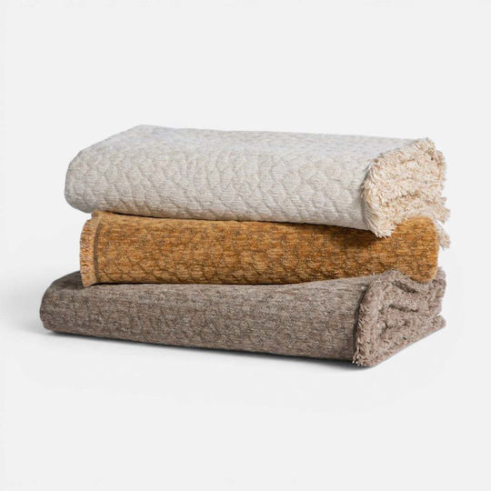 Nef-Nef Homeware Decore Фотьойл Throw Chenille 170x180см Екрю