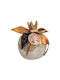 Kalliopi Silver New Year's Lucky Charm Pomegranate Rose Gold Ceramic 2027 10x12cm