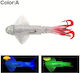 MAX Fluorescent Squid Jig 180gr Silvery