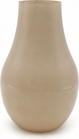 Unique Items Dekorative Glasvase Beige 15xH25cm