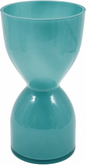 Dekorative Vase Glas Petrol 14xH23cm