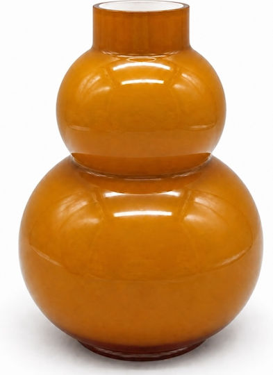 Dekorative Glasvase Orange 13,5xH19cm