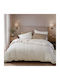 Nef-Nef Homeware Подредба Плик За Завивка 100% Памук 160x230см Единичен С Калъфка Екрю Екрю