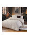 Nef-Nef Homeware Подредба Плик за Завивка 100% Памук 240x230cm Двойна С 2 Калъфки За Възглавници Екрю