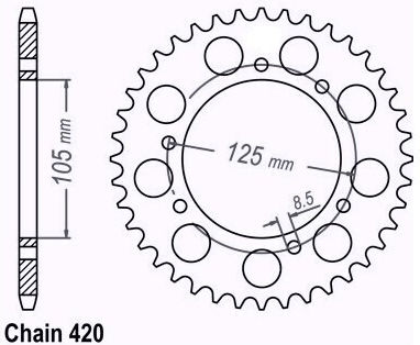 Coroană De Antrenare Spate Motocicletă Sunstar Jtr1131-53