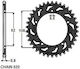 Κορώνα Κίνησης Πίσω Μοτοσυκλέτας Sunstar Jtr701-40