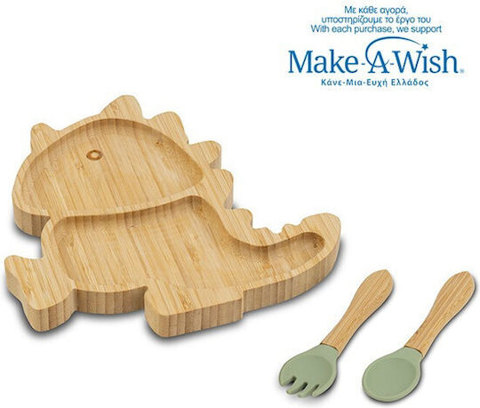 Nava Nava Baby- und Kinder-Essgeschirr aus Bamboo mit Rutschfester Basis 3er Set