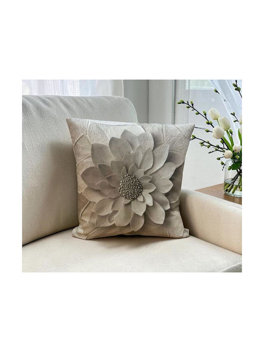 Linea Home Διακοσμητική Μαξιλαροθήκη Ortis Μπεζ...