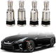 Set 4 Capace de supapă metalice Premium pentru autoturisme și vehicule utilitare
