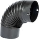 Cot 90˚ pentru Sobă din Lemn 130mm Gri Mat