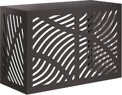vidaXL Abdeckung der Außeneinheit Klimaanlage Schwarz 90 X 40 X 60 cm Stahl