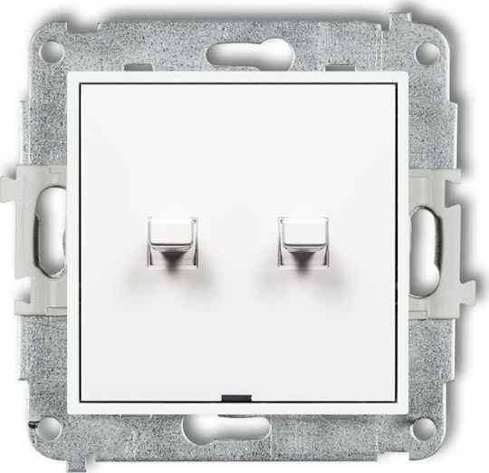 Karlik Recessed Wall Switch without Frame White