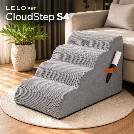 Lelo Pet Premium Car Steps for Dog Grey