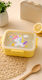 Stainless Steel Kids Food Container Unicorns Yellow