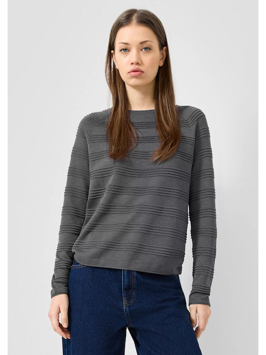 s.Oliver Damen Bluse Gestreift Graue