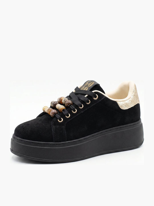 Zak Damen Flatforms Sneakers Schwarze