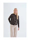 Damen Strickjacke Braun