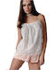 Miss Rosy Babydoll de Vară Ecru
