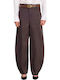 Women's Fabric Trousers Brown