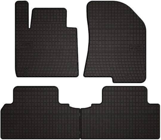Rubber Car Mats Kia Carens Iv Minivan 2013-2018 Black Fitted