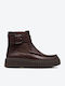 Torhill Buckle Leather Women's Ankle Boots Brown