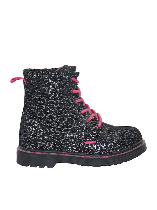Exe Kids Military Boots with Laces Black