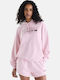 Long Women's Sweatshirt French Terry Pink