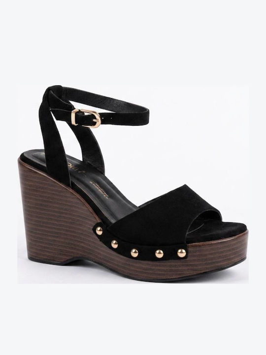 Sommer Damenplattformen Schwarze