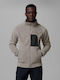 Men's Fleece Jacket Fleece Ecru Black