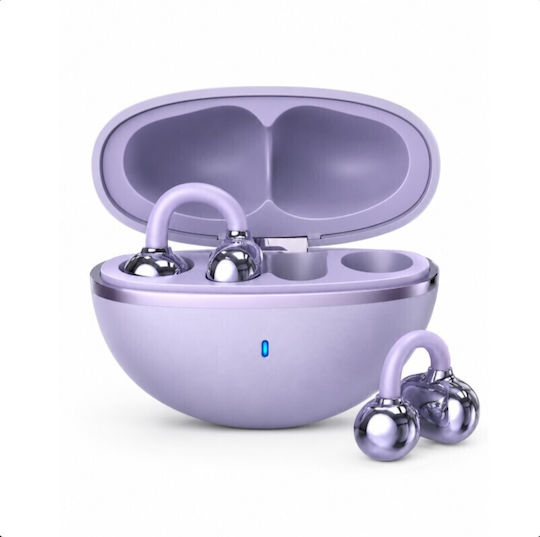 Pavareal V32X Open Ear Bluetooth Handsfree Earbud with Charging Case Purple