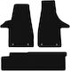 Basic Black Velour Mats Vw Transporter T6 Van 2 Rows 2015-2019