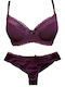 Infiore Infiore Damenunterwäsche-Set Mit Spitze BH Mit Brasilianischer Bordeau Farbe
