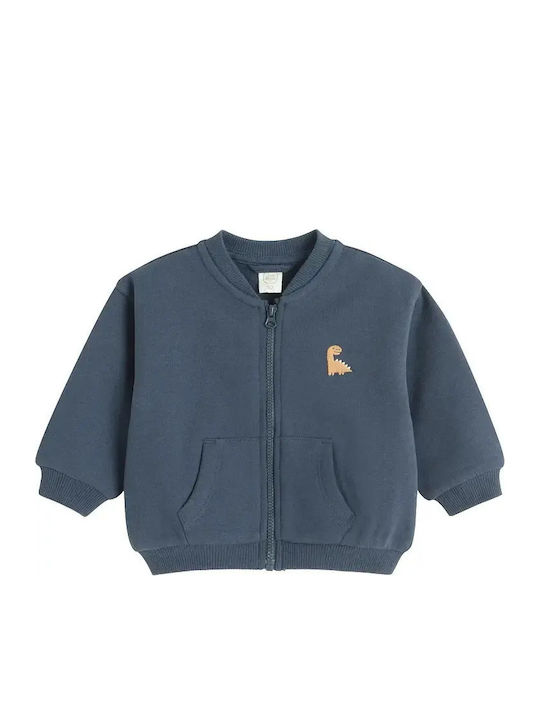 Kinder-Sweatshirt Strickjacke Blau