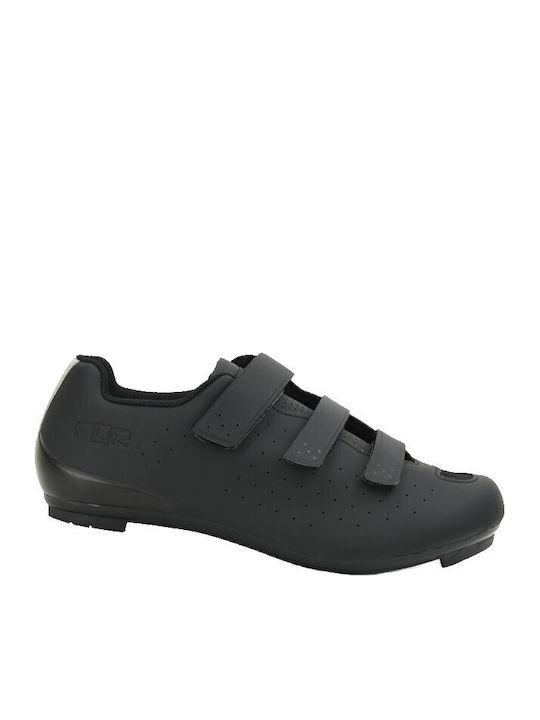 FLR Herren Niedrig Fahrradschuhe Straße Schwarz