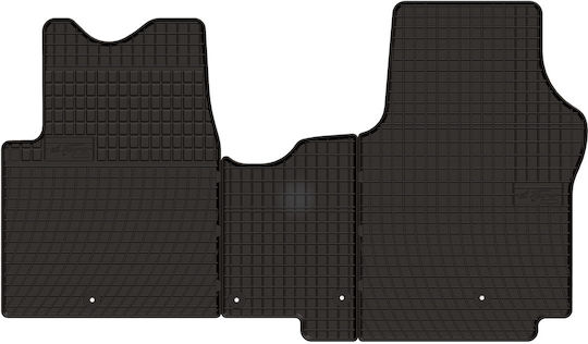 Rubber Car Mats Opel Vivaro Ii Van 1st Row 2014-2019 Black Fitted