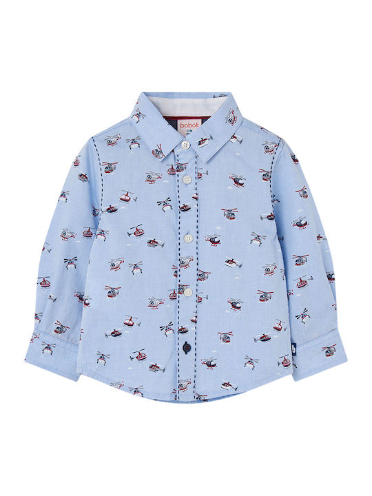 Kids Shirt Long-sleeved Light Blue
