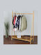 Cuier de Podea din Lemn Bej 100x38x150cm