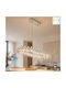 Keskor Silver LED Ceiling Light with Crystals 77x29cm