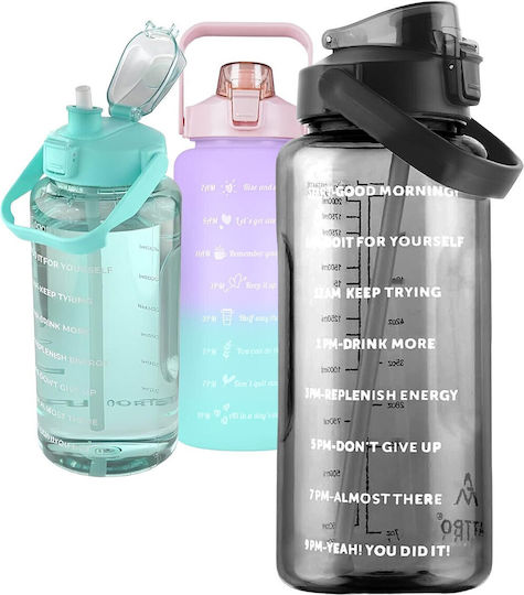 HOMie Plastic Kids Water Bottle with Straw Multicolour